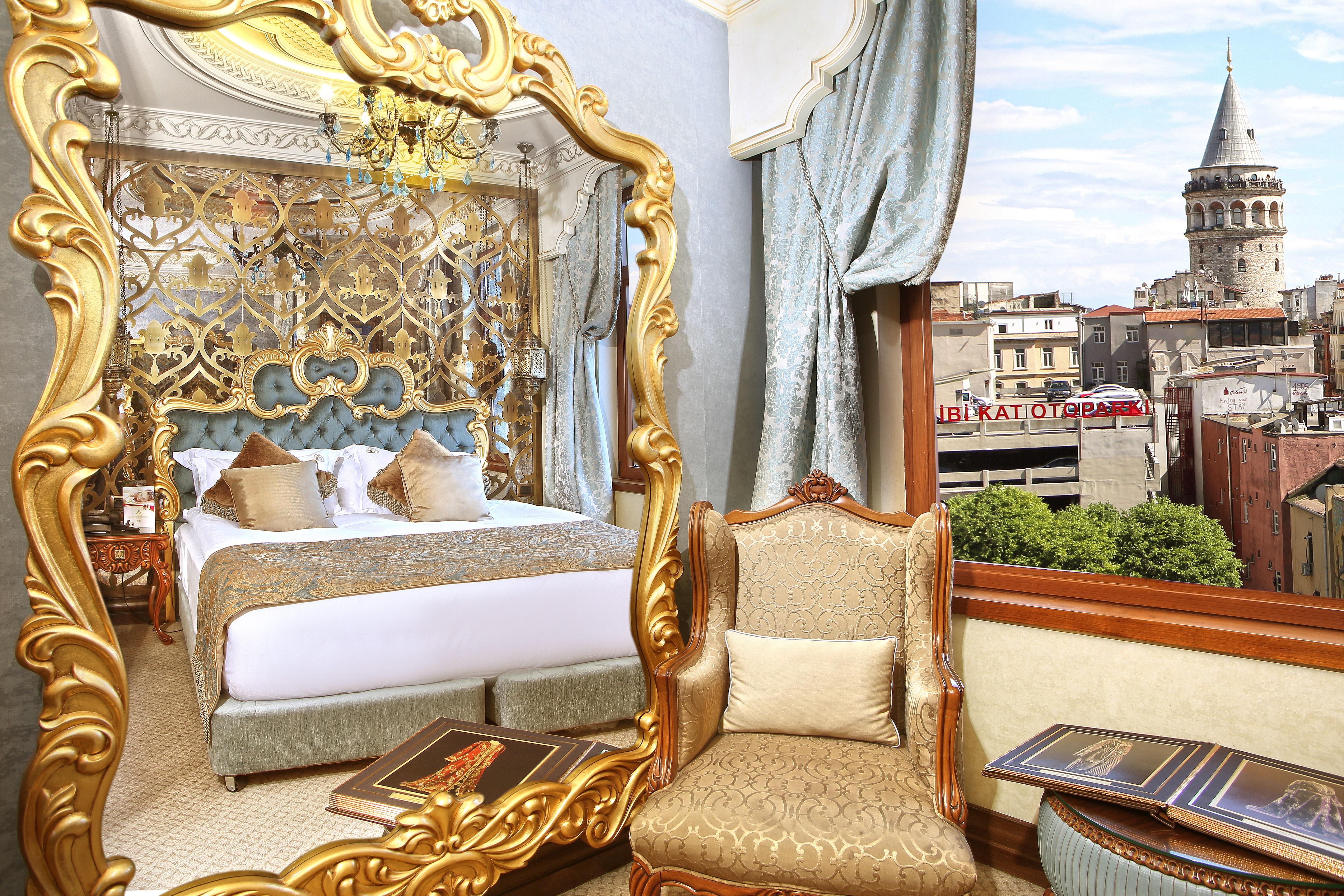 Daru Sultan Hotels Galata Estambul Exterior foto A room at the hotel